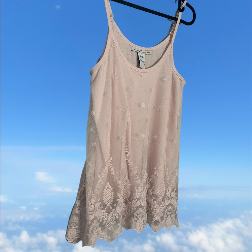 American Rag Light Pink Lace Tank